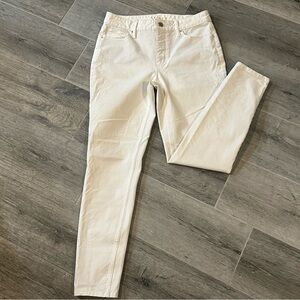 White House Black Market High Rise Sculpt Skinny Ankle Jeans White